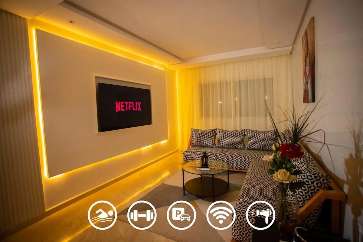 Luxury Stay , Pool, Gym, Parking Marrakesh Apartment